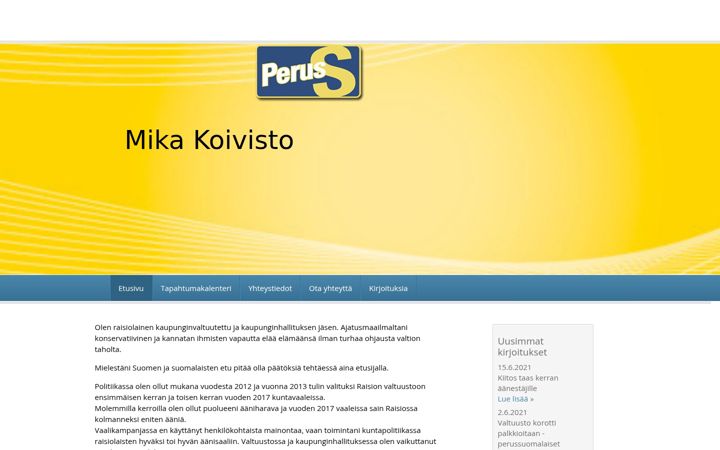 Screenshot of mikakoivisto.com