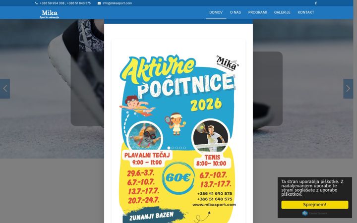 Screenshot of mikasport.com