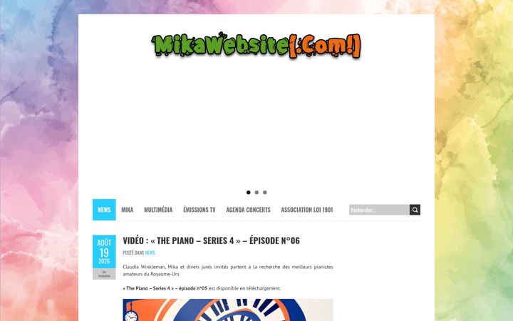 Screenshot of mikawebsite.com
