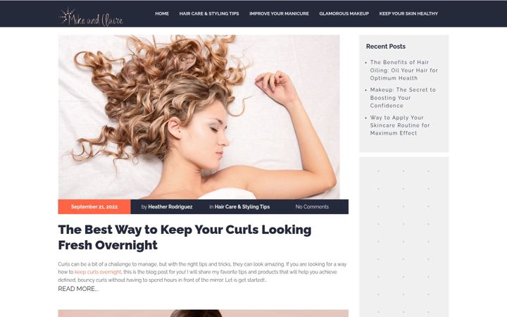 Screenshot of mikeandclaire.com