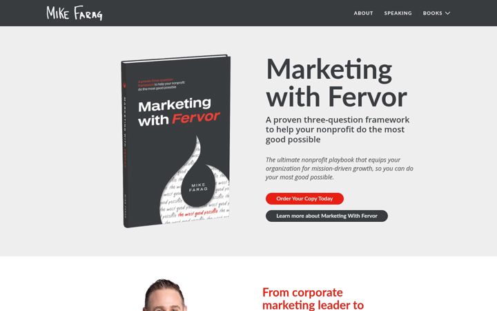 Screenshot of mikefarag.com