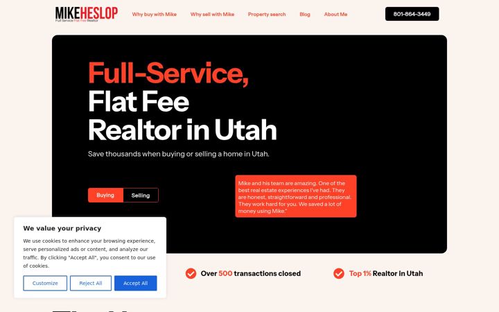 Screenshot of mikeheslop.com