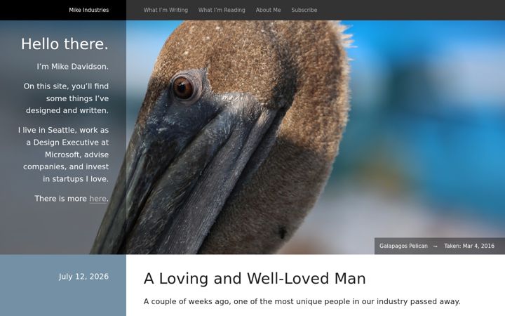 Screenshot of mikeindustries.com