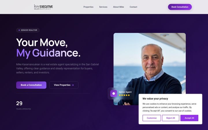 Screenshot of mikekrealtor.com