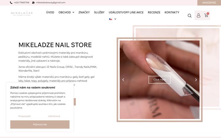 Screenshot of mikeladzenailstore.com