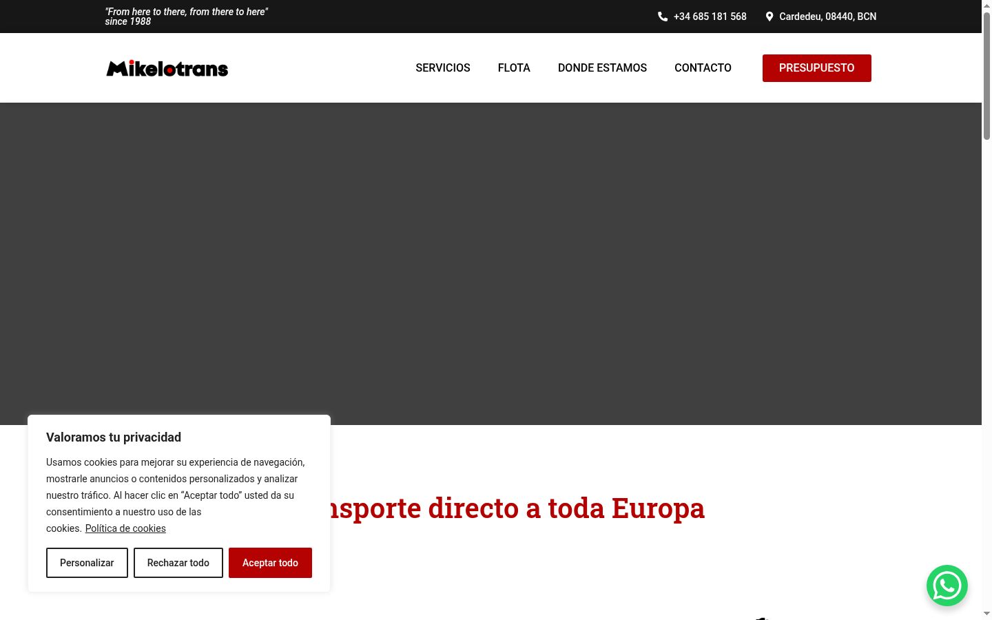 Zrzut ekranu banera zgody wyświetlanego przed jakąkolwiek interakcją
