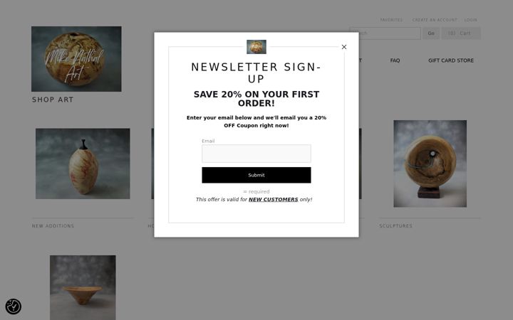 Screenshot of mikenathalart.com