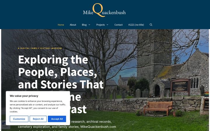 Screenshot of mikequackenbush.com