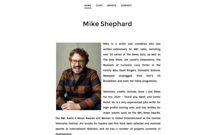 Snímek obrazovky mikeshephard.com