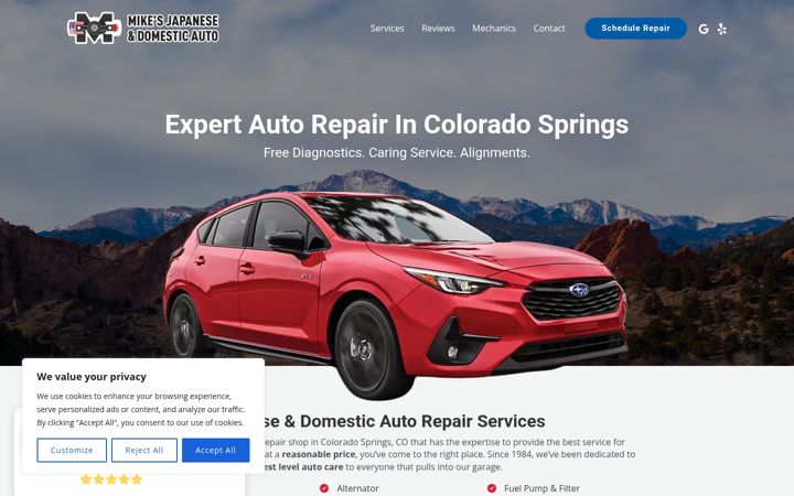 Screenshot of mikesjapanese.com