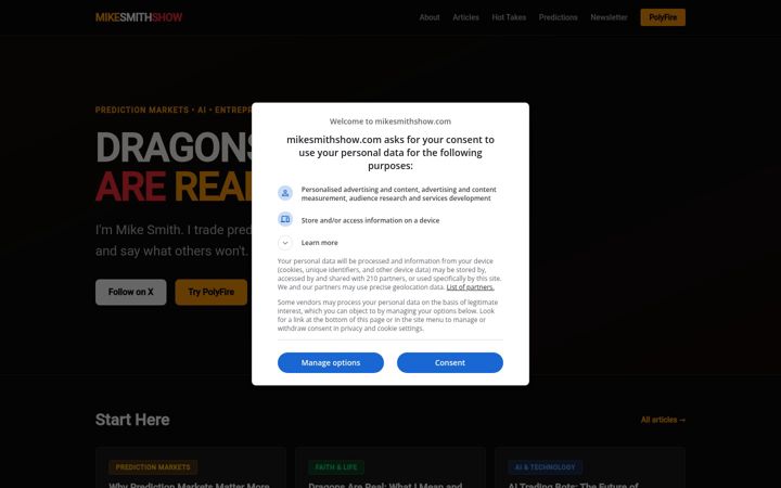 Screenshot of mikesmithshow.com