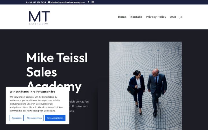 Screenshot of miketeissl-salesacademy.com