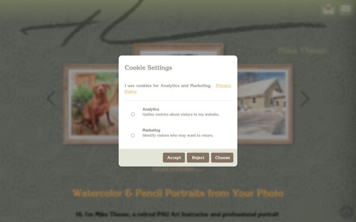 Screenshot of miketheuer.com