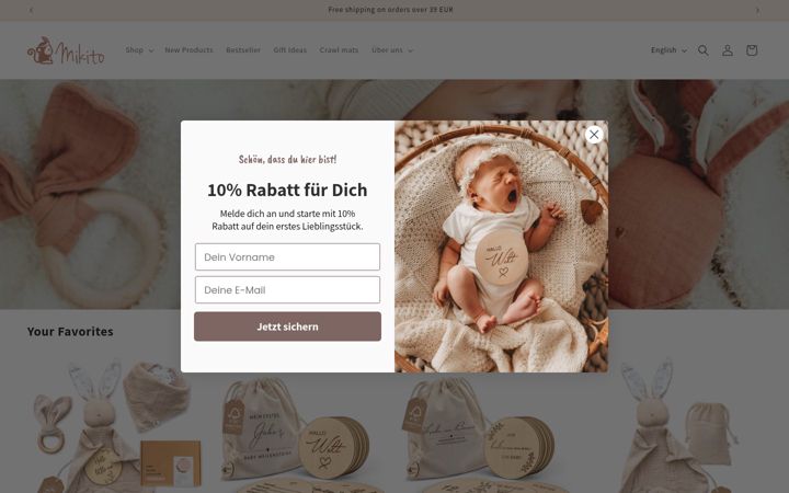 Screenshot of mikitomomente.com
