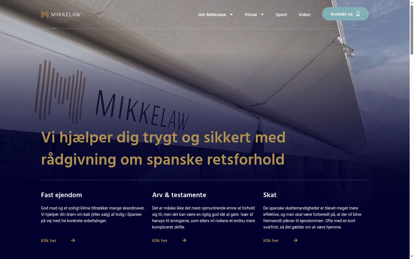 Skærmbillede af samtykkebanneret, som det blev vist før nogen interaktion