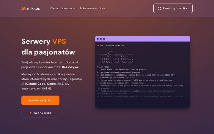 Screenshot of mikr.us