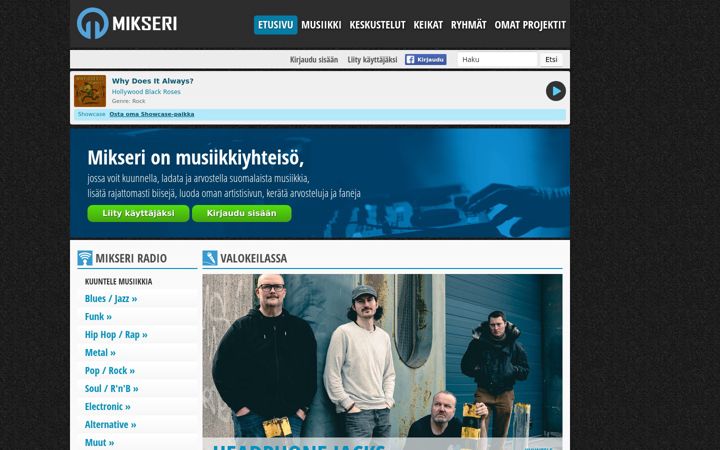 Screenshot of mikseri.net