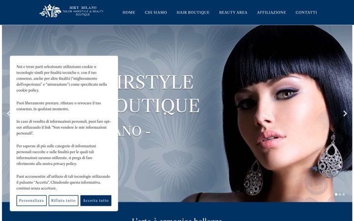 Screenshot of mikymilano.com