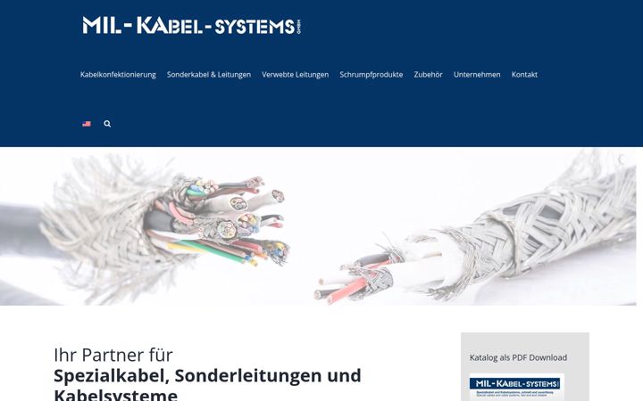 Screenshot of mil-kabel-systems.com