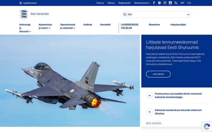 Screenshot of mil.ee