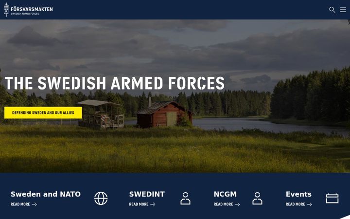 Screenshot of mil.se