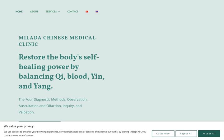 Screenshot of miladawellness.com
