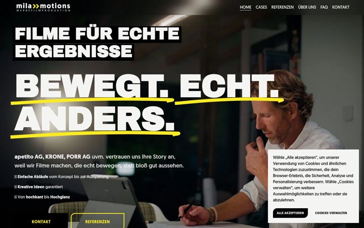 Screenshot of milamotions.com
