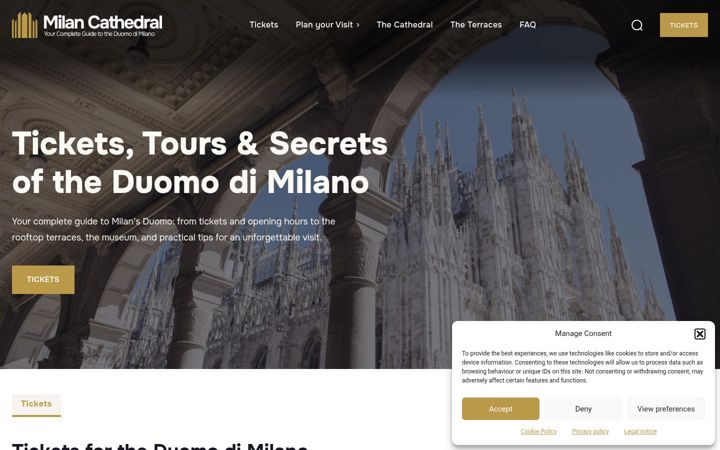 Screenshot of milan-cathedral.com