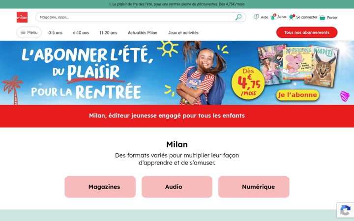 Screenshot of milan-jeunesse.com