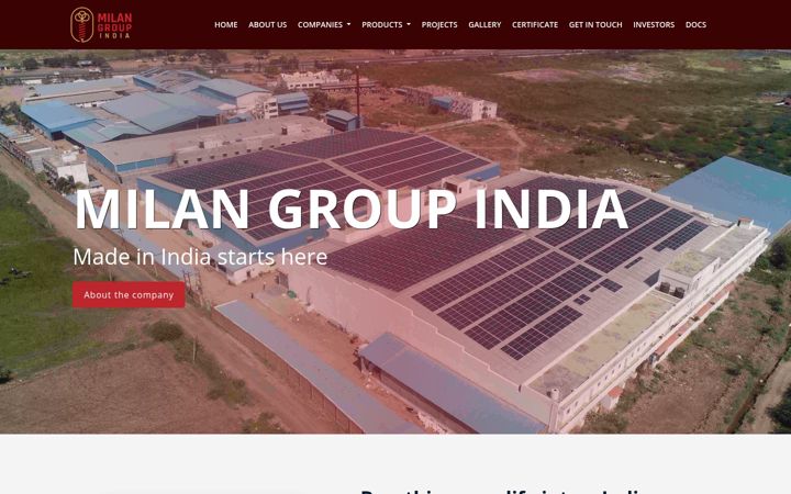 Screenshot of milangroupindia.com