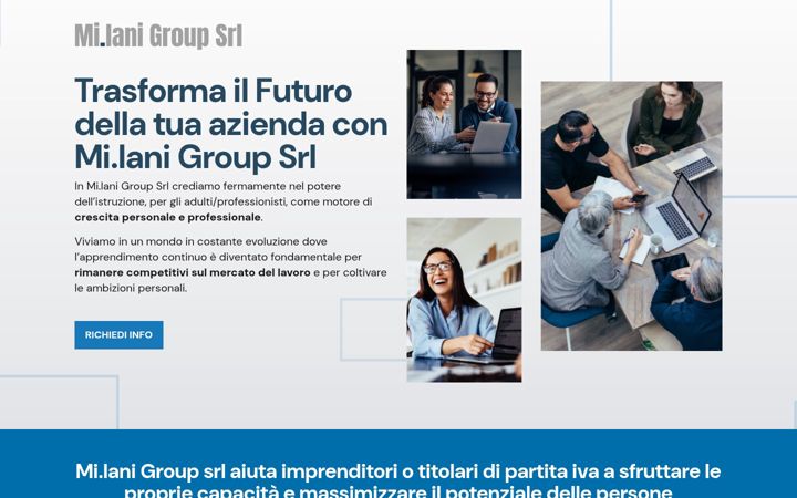 Screenshot of milanigroupsrl.com