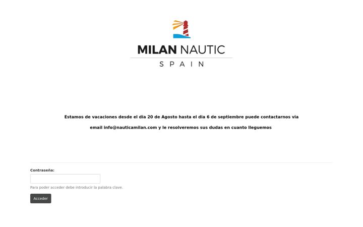 Screenshot of milannauticspain.com