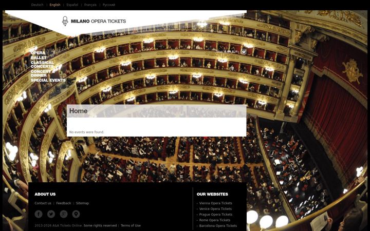Screenshot of milanoperatickets.com