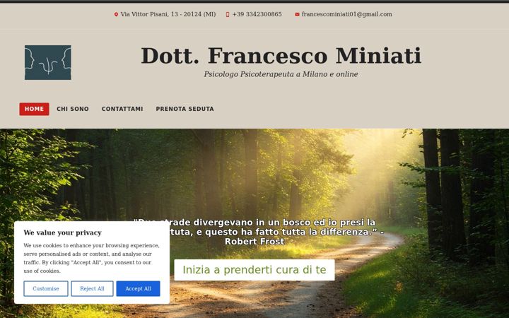Screenshot of milanopsicologia.com