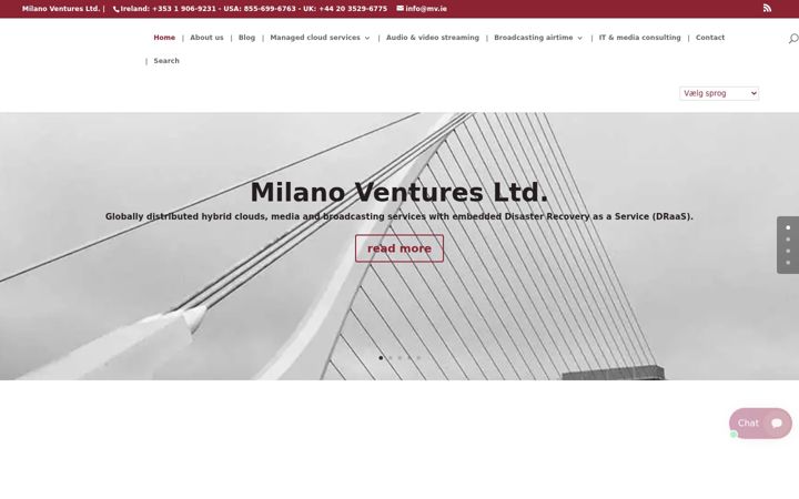 Screenshot of milanoventures.com