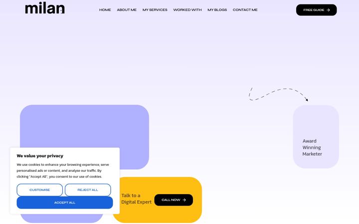 Screenshot of milanpsain.com
