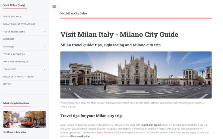 Screenshot of milantips.com