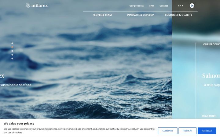 Screenshot of milarex.com