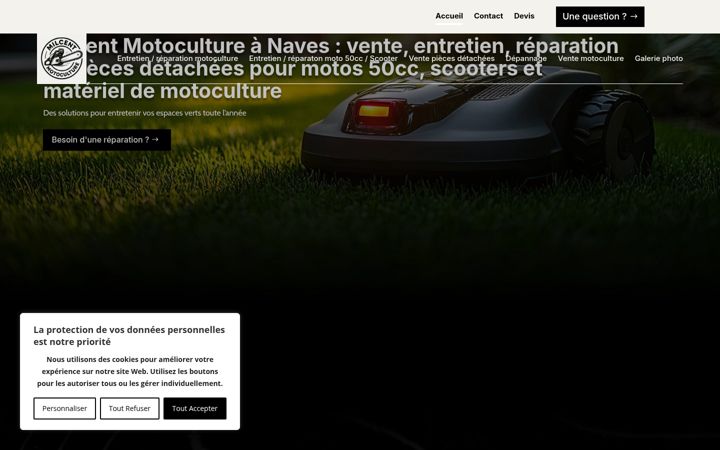 Screenshot of milcent-motoculture.com