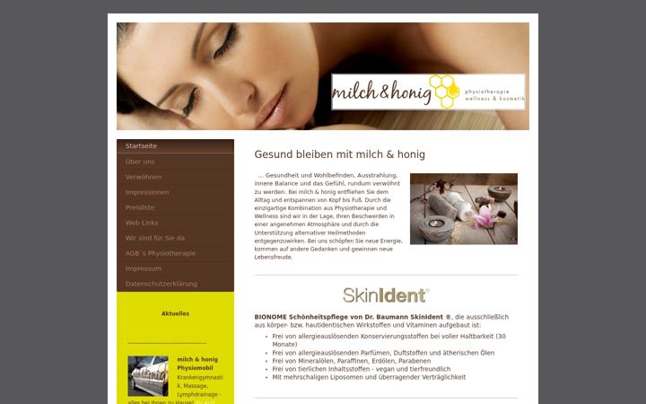 Screenshot of milch-honig.com