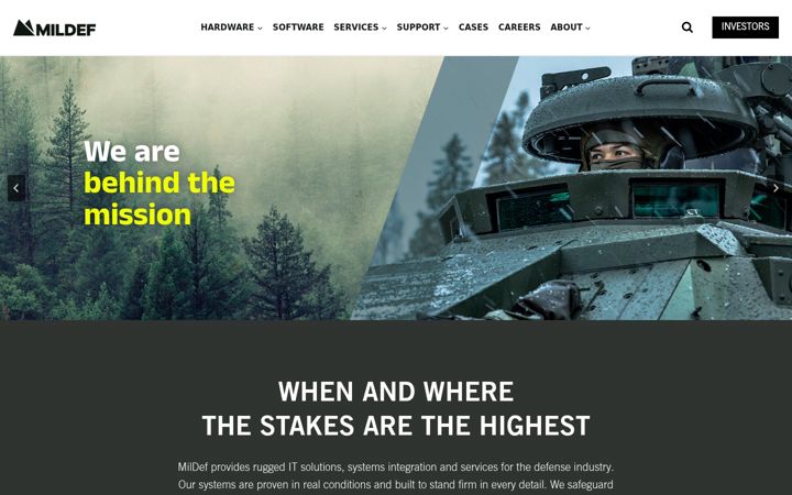 Screenshot of mildef.com