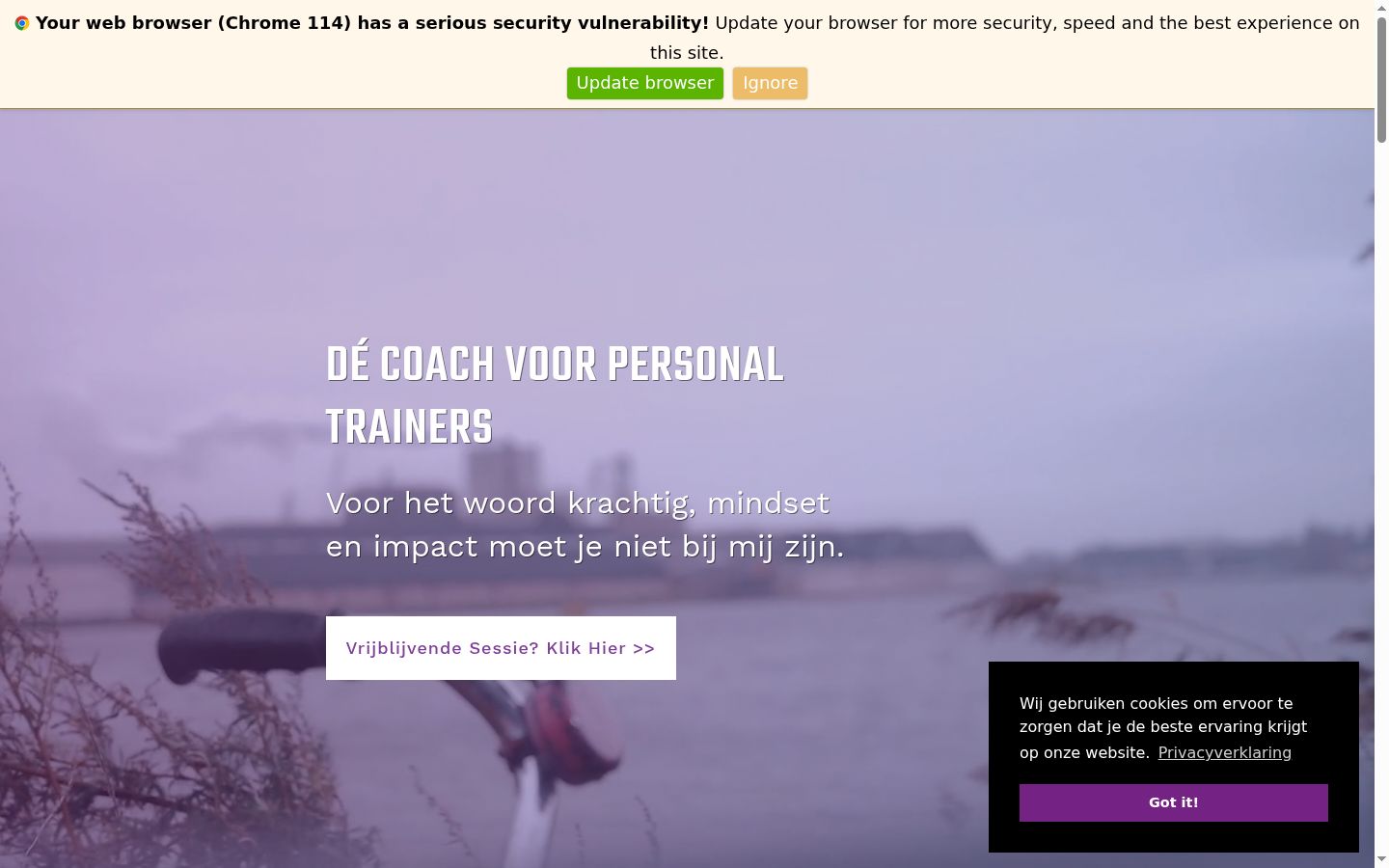 Capture d'écran de la bannière de consentement affichée avant toute interaction