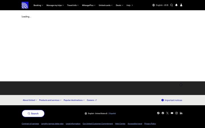 Ekraanipilt saidist mileageplus.com