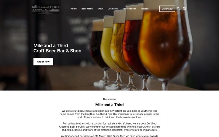 Screenshot of mileandathird.com