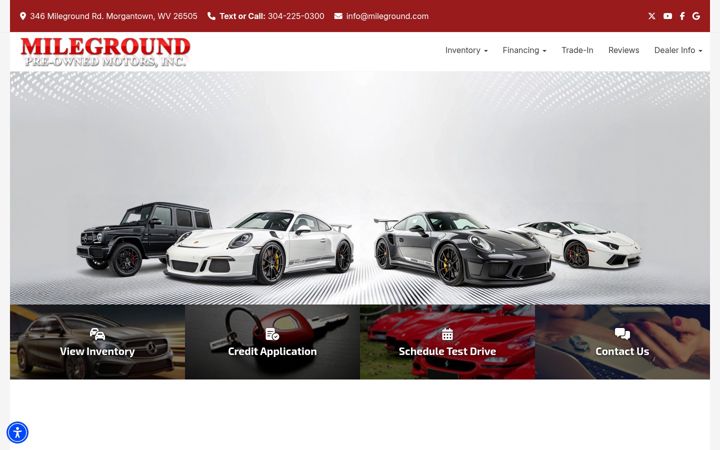 Screenshot of mileground.com