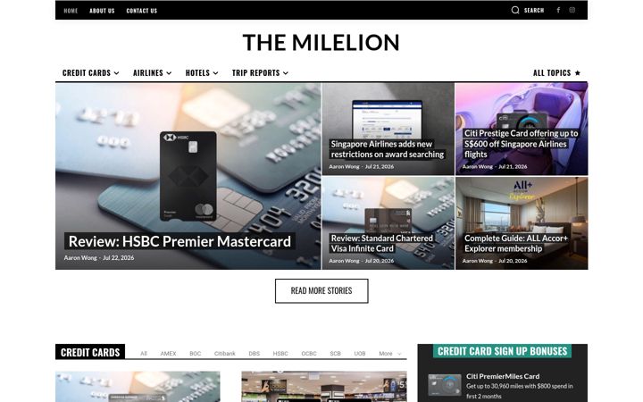 Skjermbilde av milelion.com