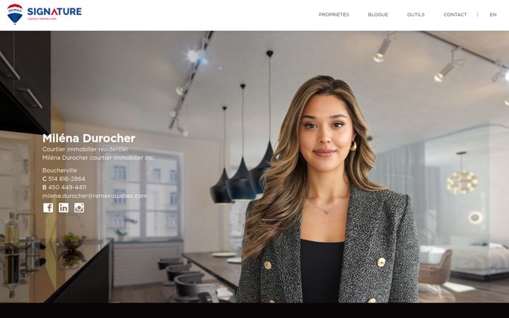 Screenshot of milenadurocher.com