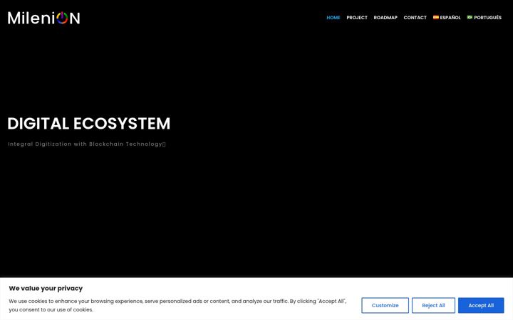 Screenshot of milenion.com