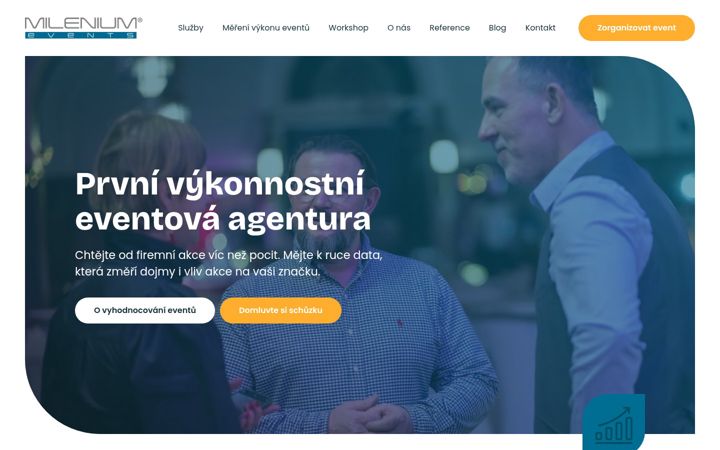 Snímek obrazovky mileniumevents.cz