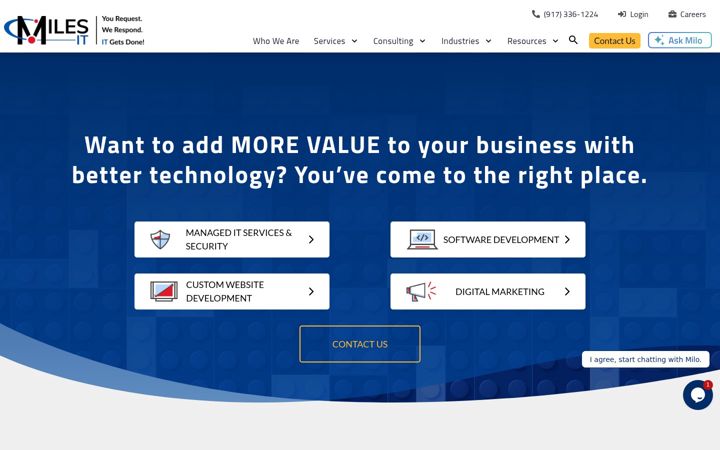 Screenshot of milesit.com